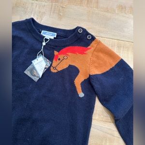 Jacadi Paris kids boys girls equestrian horse knit sweater top blouse nwt